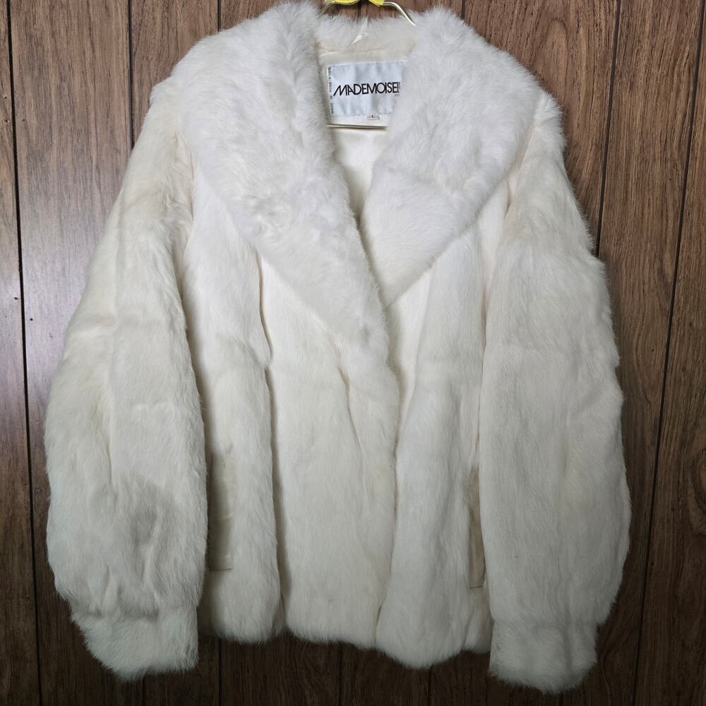 Mademoiselle Rabbit Fur Coat Size L